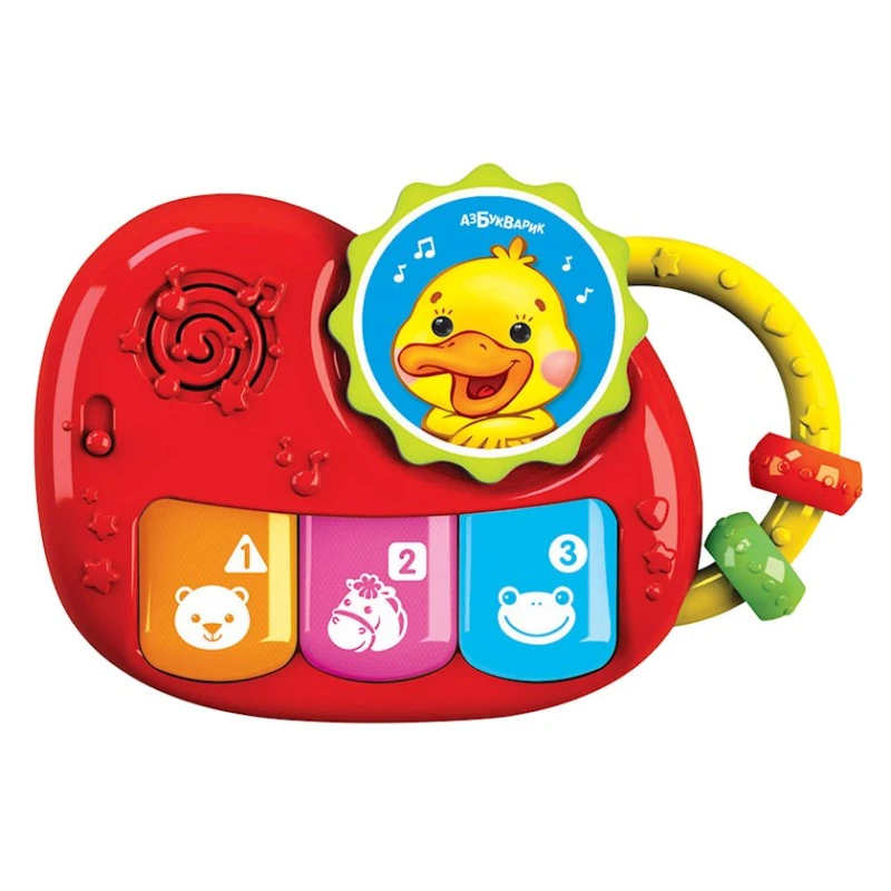 Музыкальная игрушка Азбукварик Люленьки Утёнок Пианино Чудесенка, пластик, 1-3 года
