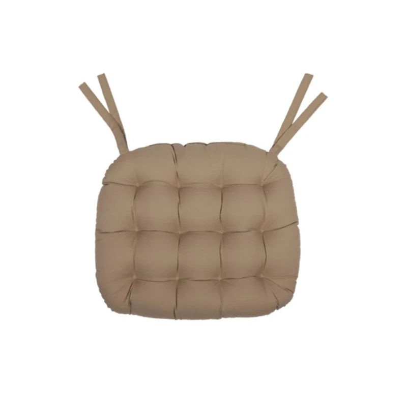 Подушка для стула Oeko-Tex Mimosa Camel, 45x40 см, микрофибра, коричневая Подушка для стула Oeko-Tex Mimosa Camel, 45x40 см, микрофибра, коричневая