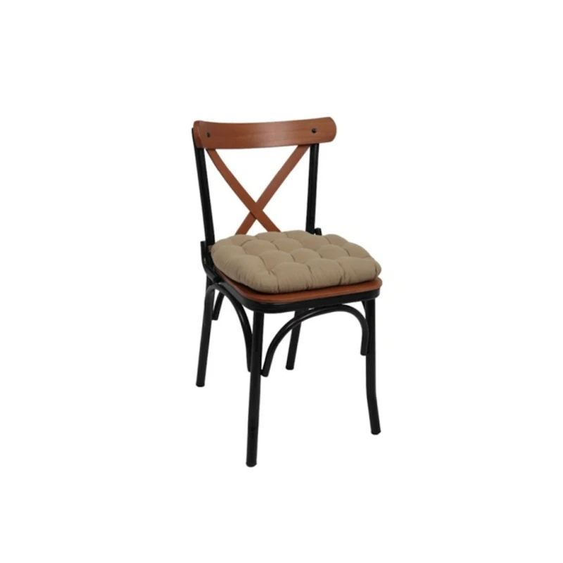 Подушка для стула Oeko-Tex Mimosa Camel, 45x40 см, микрофибра, коричневая Подушка для стула Oeko-Tex Mimosa Camel, 45x40 см, микрофибра, коричневая