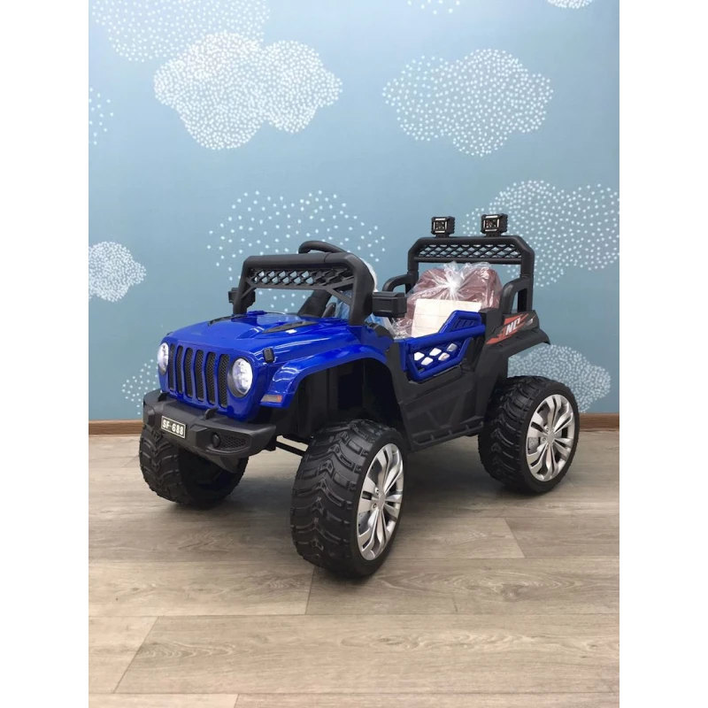 Uşaq elektrik avtomobili 576, qara/göy