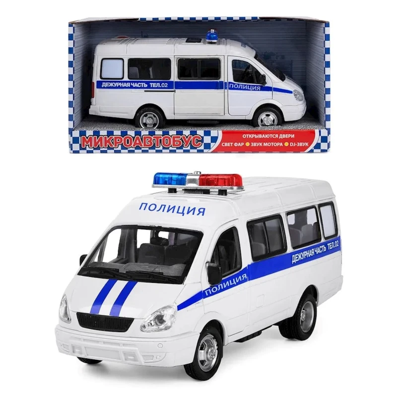 Полицейская машина Play Smart 9098D, 23x13 см, от 3 лет, белая