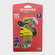 Altıbucaqlı açarlar dəsti Workpro WP222009, 9 əd