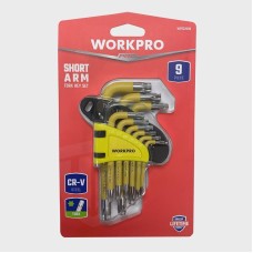 Altıbucaqlı açarlar dəsti Workpro WP222009, 9 əd