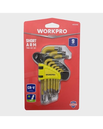 Altıbucaqlı açarlar dəsti Workpro WP222009, 9 əd