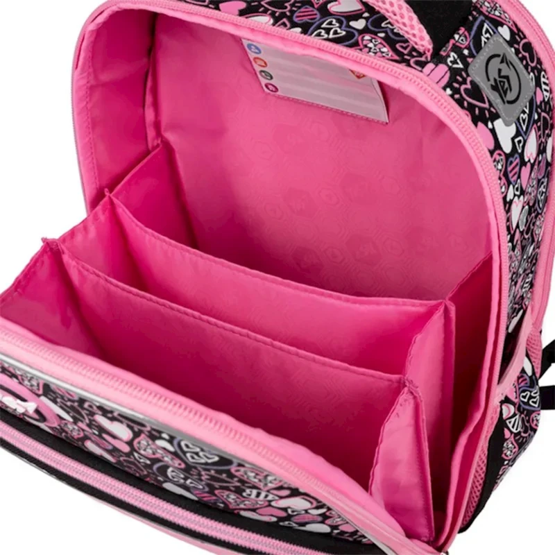 Məktəbli bel çantası YES S-78 My Heart qara/çəhrayı