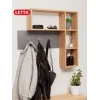 Вешалка с полками Letta Votan, 78x16х101 см, ЛДСП, бежевый/серый Вешалка с полками Letta Votan, 78x16х101 см, ЛДСП, бежевый/серый