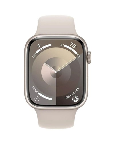 Smart saat Apple Watch Series 9 GPS 45mm Starlight Aluminium Case with Starlight Sport Band S/M (MR963QI/A)
