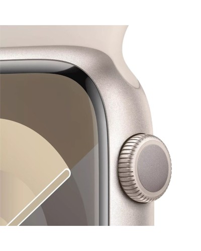 Smart saat Apple Watch Series 9 GPS 45mm Starlight Aluminium Case with Starlight Sport Band S/M (MR963QI/A)