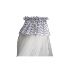 Навес для детской кроватки Funna baby Paris Lolybon Owlet, 5 м, тюль, белый/серый