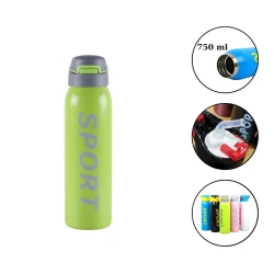 Спортивная бутылка Sport 2290 алюминий, зеленая, 500 мл