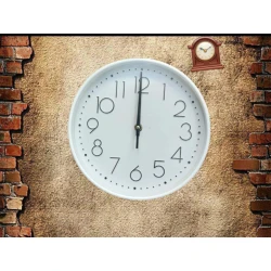 Настенные часы 6240_clock3, белые, 25 см