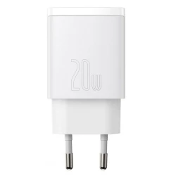 Сетевое зарядное устройство Baseus Compact Quick Charger EU 20 W, Белый Сетевое зарядное устройство Baseus Compact Quick Charger EU 20 W, Белый