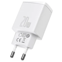 Сетевое зарядное устройство Baseus Compact Quick Charger EU 20 W, Белый Сетевое зарядное устройство Baseus Compact Quick Charger EU 20 W, Белый