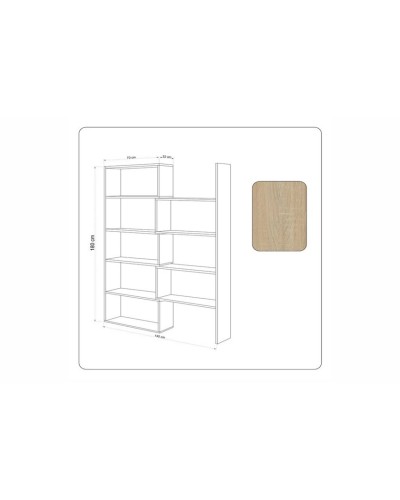 Stellaj Letta LDSP, taxta, 180x22x72 sm