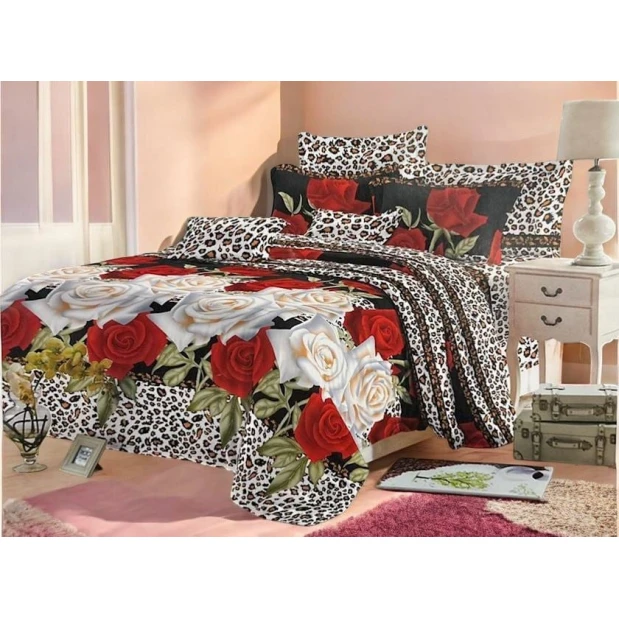 Комплект постельного белья Luxe Cotton Lu-xe-000471 пододеяльник 160х240 см, простыня 160х220 см, наволочки 50x70 см, односпальный, сатин, разноцветный