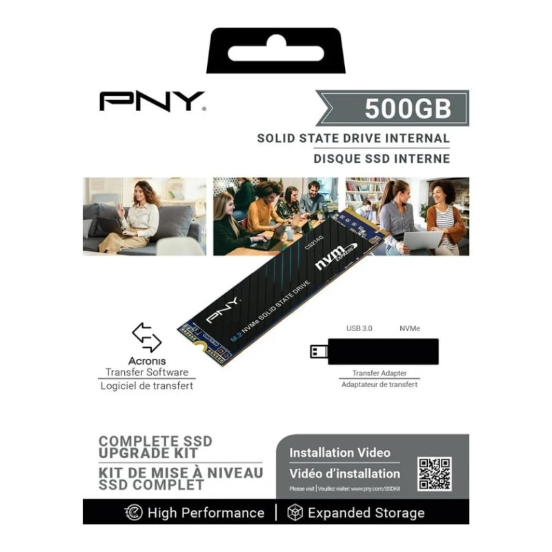 SSD накопитель PNY 500 GB Nvme Gen4 Black (M280CS2140-500KIT-RB) SSD накопитель PNY 500 GB Nvme Gen4 Black (M280CS2140-500KIT-RB)