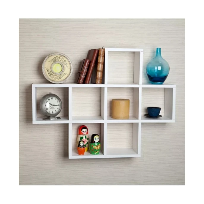 Стеллаж Ev Plus Cubby, 120x90x22 см, ЛДСП, белый Стеллаж Ev Plus Cubby, 120x90x22 см, ЛДСП, белый