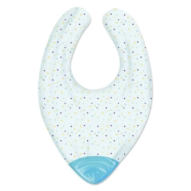 Нагрудник хлопковый Chicco Gummy, голубой