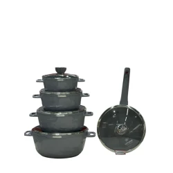 Набор посуды Life Smile LF-SM-008, серый, 5 предмета