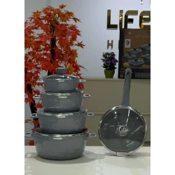 Набор посуды Life Smile LF-SM-008, серый, 5 предмета