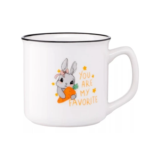 Чашка Ardesto Cute Rabbit AR3460, фарфор, белая, 320 мл Чашка Ardesto Cute Rabbit AR3460, фарфор, белая, 320 мл