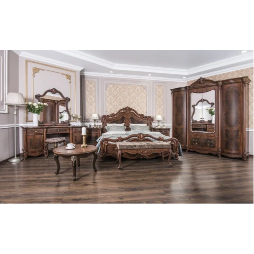 Набор мебели для спальни Era Mebel İlona, коричневый (шкаф 212x65x231 см, кровать 183x213x140 см, прикроватная тумба 62x47x67.5 см, комод 160x53x77.5 см, зеркало 93х108 см) Набор мебели для спальни Era Mebel İlona, коричневый (шкаф 212x65x231 см, кровать 183x213x140 см, прикроватная тумба 62x47x67.5 см, комод 160x53x77.5 см, зеркало 93х108 см)