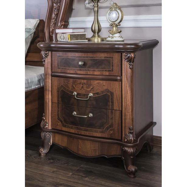 Набор мебели для спальни Era Mebel İlona, коричневый (шкаф 212x65x231 см, кровать 183x213x140 см, прикроватная тумба 62x47x67.5 см, комод 160x53x77.5 см, зеркало 93х108 см) Набор мебели для спальни Era Mebel İlona, коричневый (шкаф 212x65x231 см, кровать 183x213x140 см, прикроватная тумба 62x47x67.5 см, комод 160x53x77.5 см, зеркало 93х108 см)