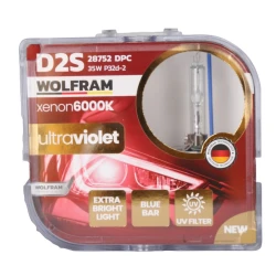 Ксеноновая лампа для автомобильных фар Wolfram D2S, UV фильтр, 6000K, 2 шт