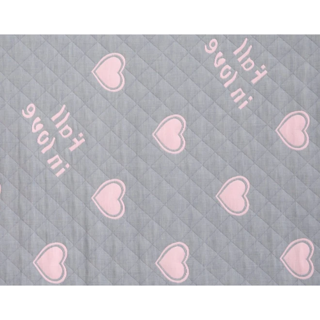 Örtük Артпостель Жизель, 180x235 sm, bir yarım, jakkard/pambıq, boz/çəhrayı Örtük Артпостель Жизель, 180x235 sm, bir yarım, jakkard/pambıq, boz/çəhrayı