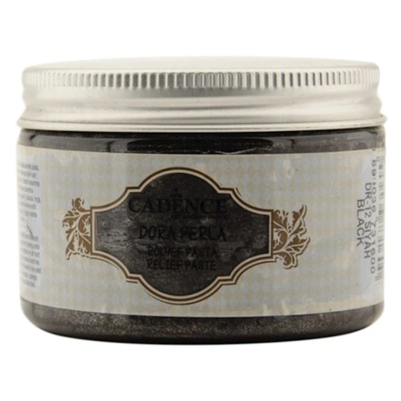 Паста-металлик рельефная Cadence Dora Perla Metallic DR12, 150 мл, черный Паста-металлик рельефная Cadence Dora Perla Metallic DR12, 150 мл, черный