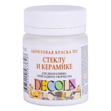 Akril boya şüşə və keramika üçün Decola, Ağ, 50 ml