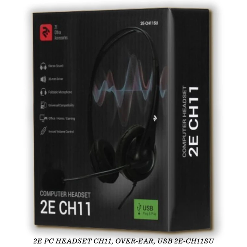 Наушники-гарнитура 2E CH11 4C Black Наушники-гарнитура 2E CH11 4C Black