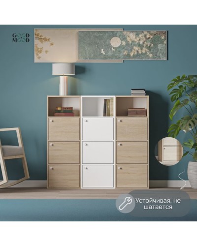 Tumba Marina 3563_M25Mod4Wh, LDSP, 115x30x42 sm, ağ