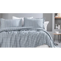 Набор с наволочками Yataş Agie, покрывало 230x240 см, наволочка 50x70 см 2 шт, евро макси, полиэстер, Indigo