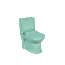 Unitaz çənli 6368, keramika, yaşıl
