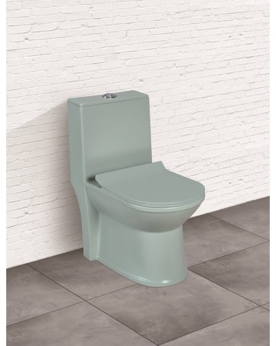 Unitaz çənli 6368, keramika, yaşıl