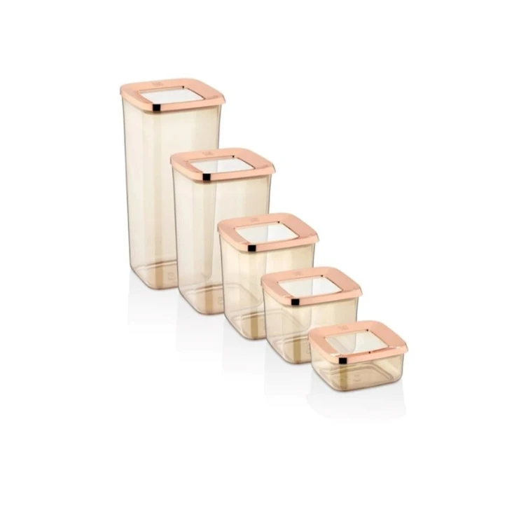 Набор контейнеров Vipahmet RT44, пластик, 1700 мл + 1200 мл + 900 мл + 700 мл + 250 мл, светло-коричневый, 5 шт Набор контейнеров Vipahmet RT44, пластик, 1700 мл + 1200 мл + 900 мл + 700 мл + 250 мл, светло-коричневый, 5 шт