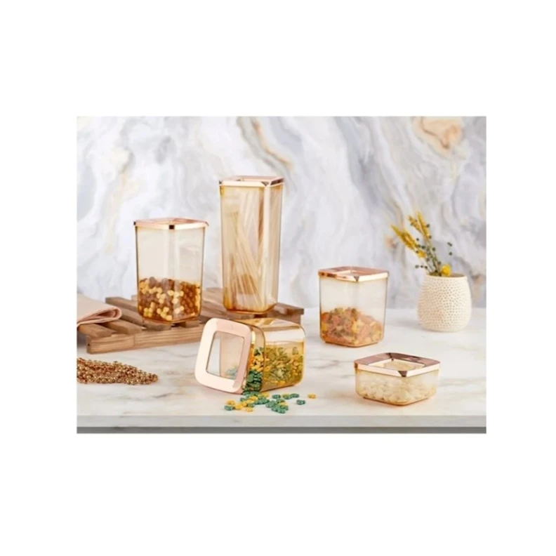 Набор контейнеров Vipahmet RT44, пластик, 1700 мл + 1200 мл + 900 мл + 700 мл + 250 мл, светло-коричневый, 5 шт Набор контейнеров Vipahmet RT44, пластик, 1700 мл + 1200 мл + 900 мл + 700 мл + 250 мл, светло-коричневый, 5 шт