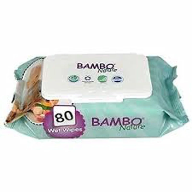 Детские влажные салфетки Bambo Nature, 80 шт
