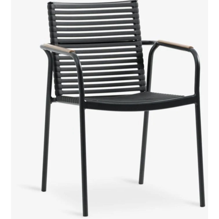 Кресло садовое Jysk Nabe, алюминий/пластик, черное, 55x81x63 см Кресло садовое Jysk Nabe, алюминий/пластик, черное, 55x81x63 см