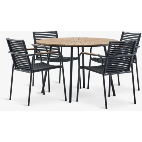 Кресло садовое Jysk Nabe, алюминий/пластик, черное, 55x81x63 см Кресло садовое Jysk Nabe, алюминий/пластик, черное, 55x81x63 см