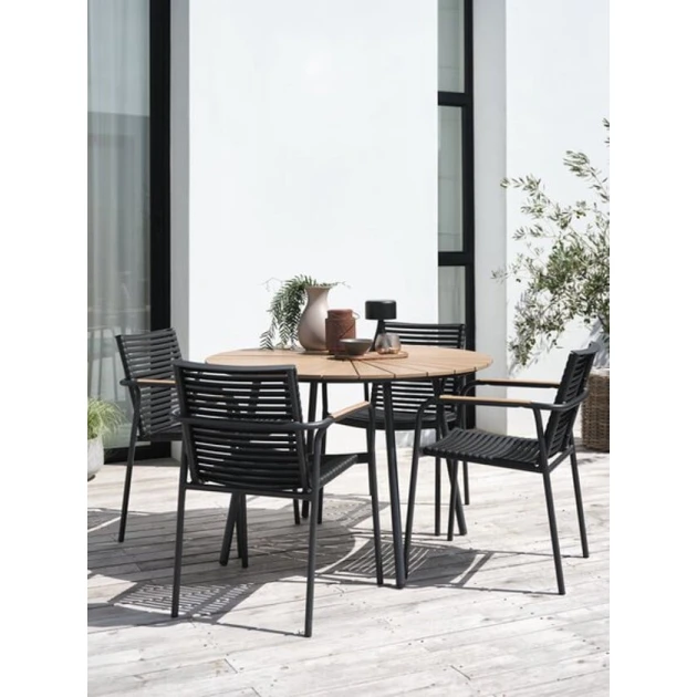 Кресло садовое Jysk Nabe, алюминий/пластик, черное, 55x81x63 см Кресло садовое Jysk Nabe, алюминий/пластик, черное, 55x81x63 см