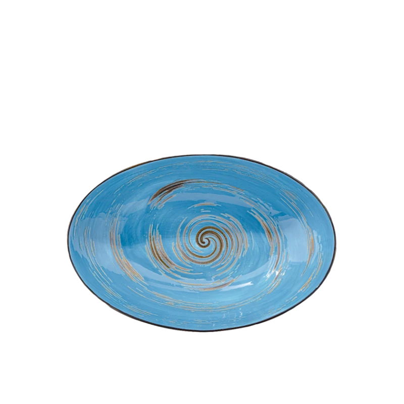 Салатница овальная Wilmax WL-669641/A, 30x19.5x7 см, фарфор, голубая