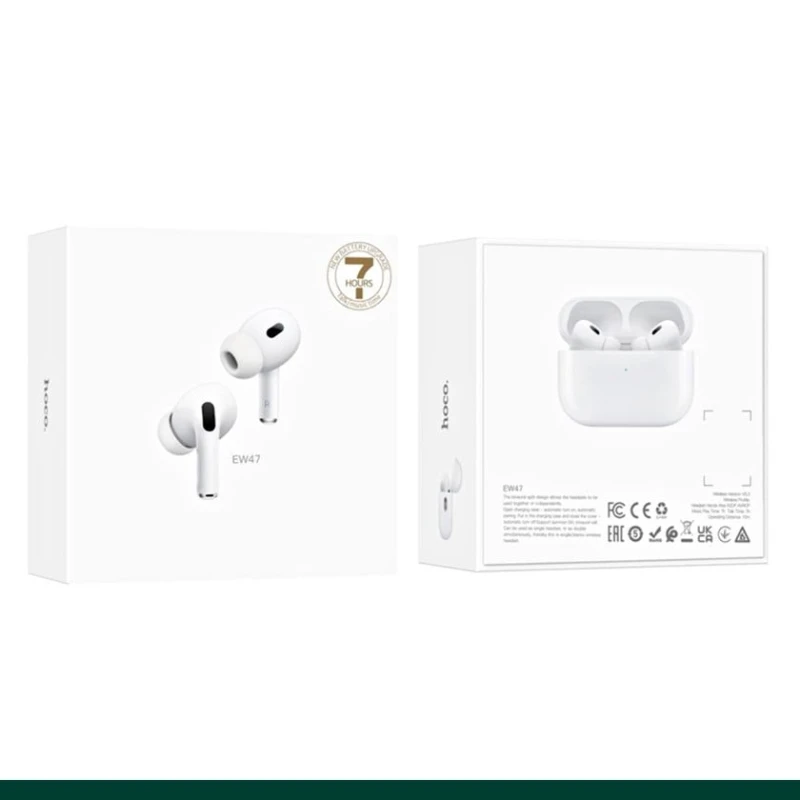 Беспроводные наушники Hoco EW47 White + Проводные наушники Hoco M97 White