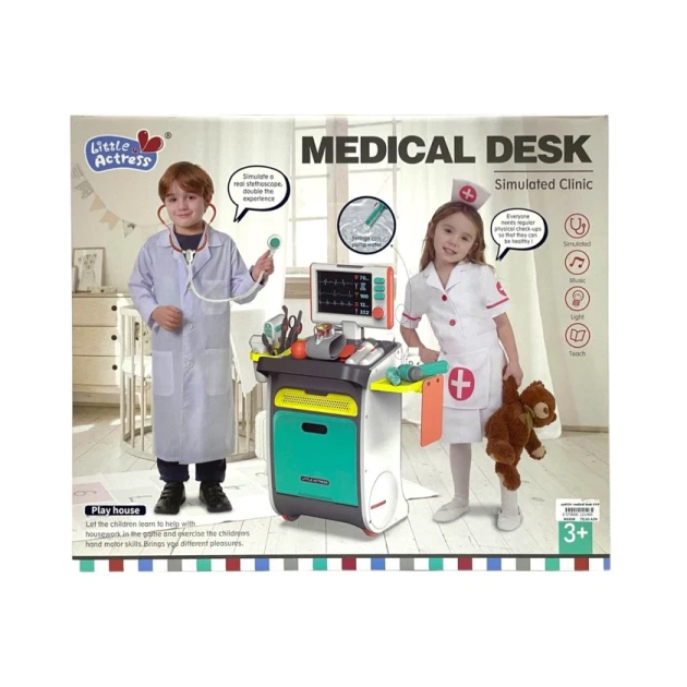 Набор для игр в профессии Little Actress Medical Desk M6698, 3+ лет Набор для игр в профессии Little Actress Medical Desk M6698, 3+ лет