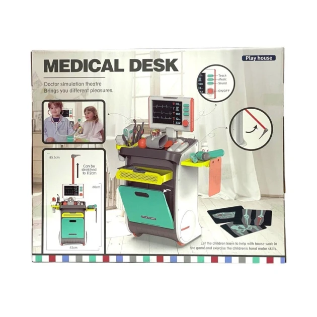 Набор для игр в профессии Little Actress Medical Desk M6698, 3+ лет Набор для игр в профессии Little Actress Medical Desk M6698, 3+ лет