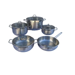 Набор посуды Canali EVDC001, 9 предметов, нержавеющая сталь, серебристый