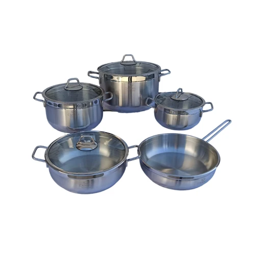 Набор посуды Canali EVDC001, 9 предметов, нержавеющая сталь, серебристый