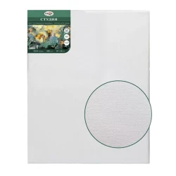 Холст на подрамнике Гамма Студия, 40x50 см, 280 г/м², хлопок, 1 шт, мелкое зерно, белый