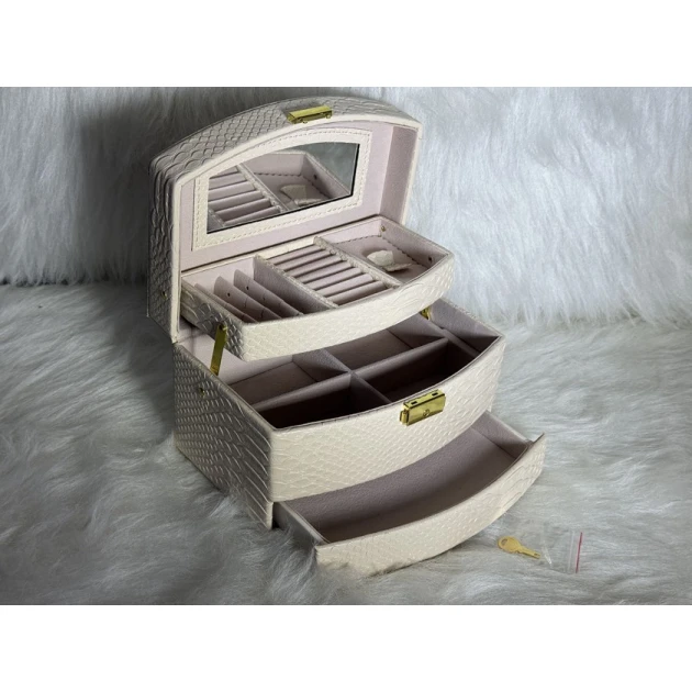 Органайзер с выдвижными ящиками Q-0347, бежевый, 22х15.5х13.5 см